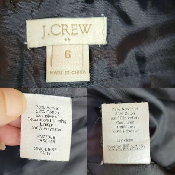 J. Crew Factory Skirt Mini Tweed Faux Wrap Plaid Pink 6 Barbie Core Academia - Picture 4 of 15